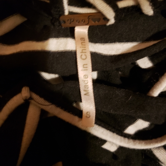 Poof Black & Cream stripe top - Picture 3 of 3